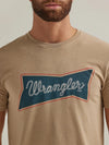 Wrangler Mens Heritage Logo Graphic T-Shirt (Trenchcoat)