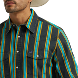 Wrangler Mens Classic Stripe L/S Shirt 112375714