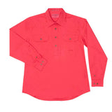 Just Country Women's Jahna Long Sleeve Work Shirt - Raspberry