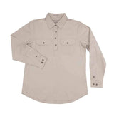 Just Country Women's Jahna Long Sleeve Work Shirt - Stone
