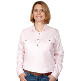 Just Country Women's Jahna Long Sleeve Work Shirt - Pink