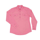 Just Country Women's Jahna Long Sleeve Work Shirt - Rose
