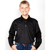 Just Country Boys Lachlan Half Button Long Sleeve Shirt (Black)