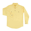 Just Country Boys Lachlan Half Button Long Sleeve Shirt (Butter)