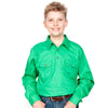 Just Country Boys Lachlan Half Button Long Sleeve Shirt (Ivy Green)