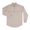 Just Country Boys Lachlan Half Button Long Sleeve Shirt (Stone)