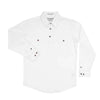 Just Country Boys Lachlan Half Button Long Sleeve Shirt (White)