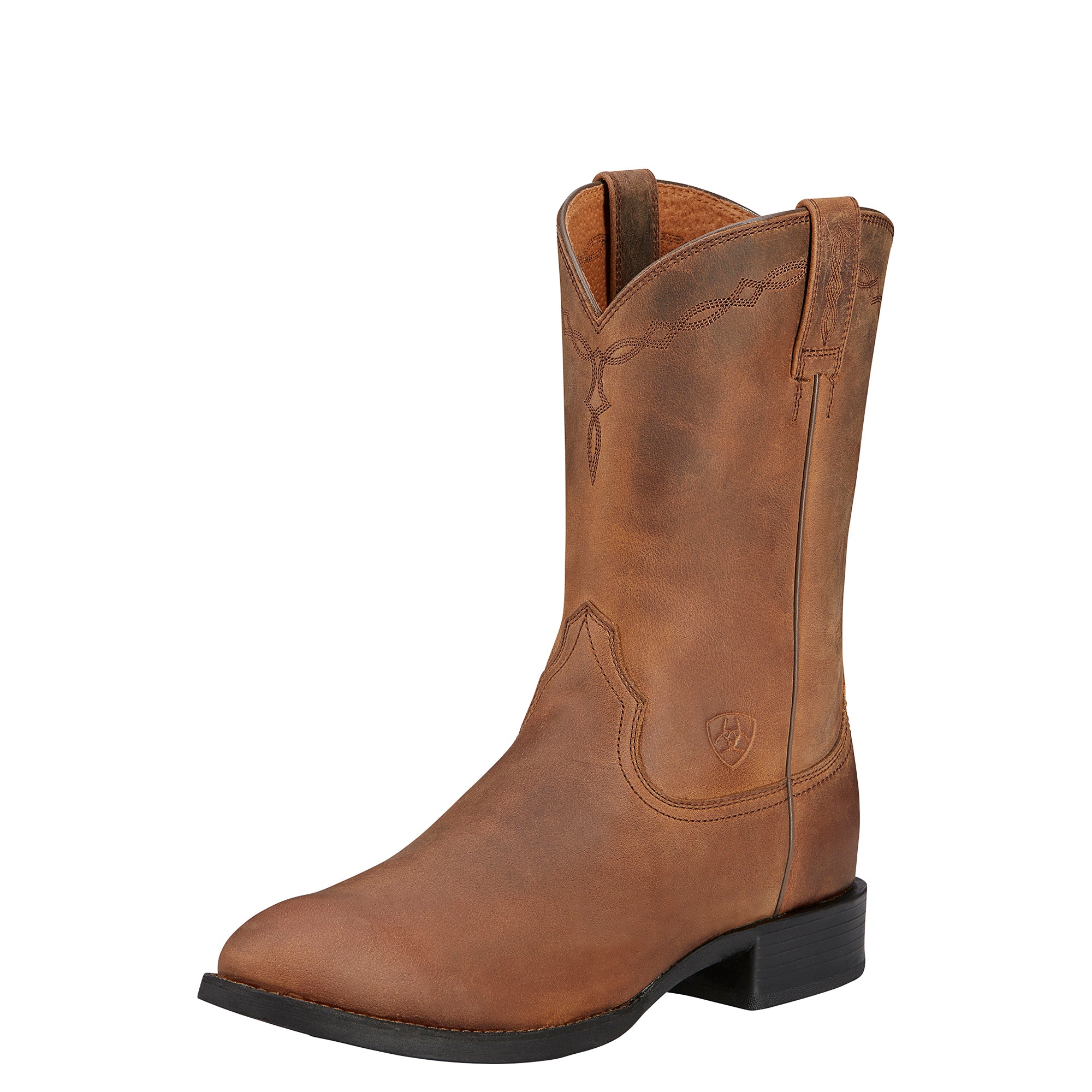 Ariat Mens Heritage Roper Boot Distressed Brown