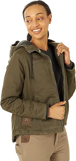 Wrangler Riggs Womens Canvas Work Jacket (Olive)