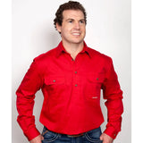Just Country Men's Cameron Work shirt - Chilli