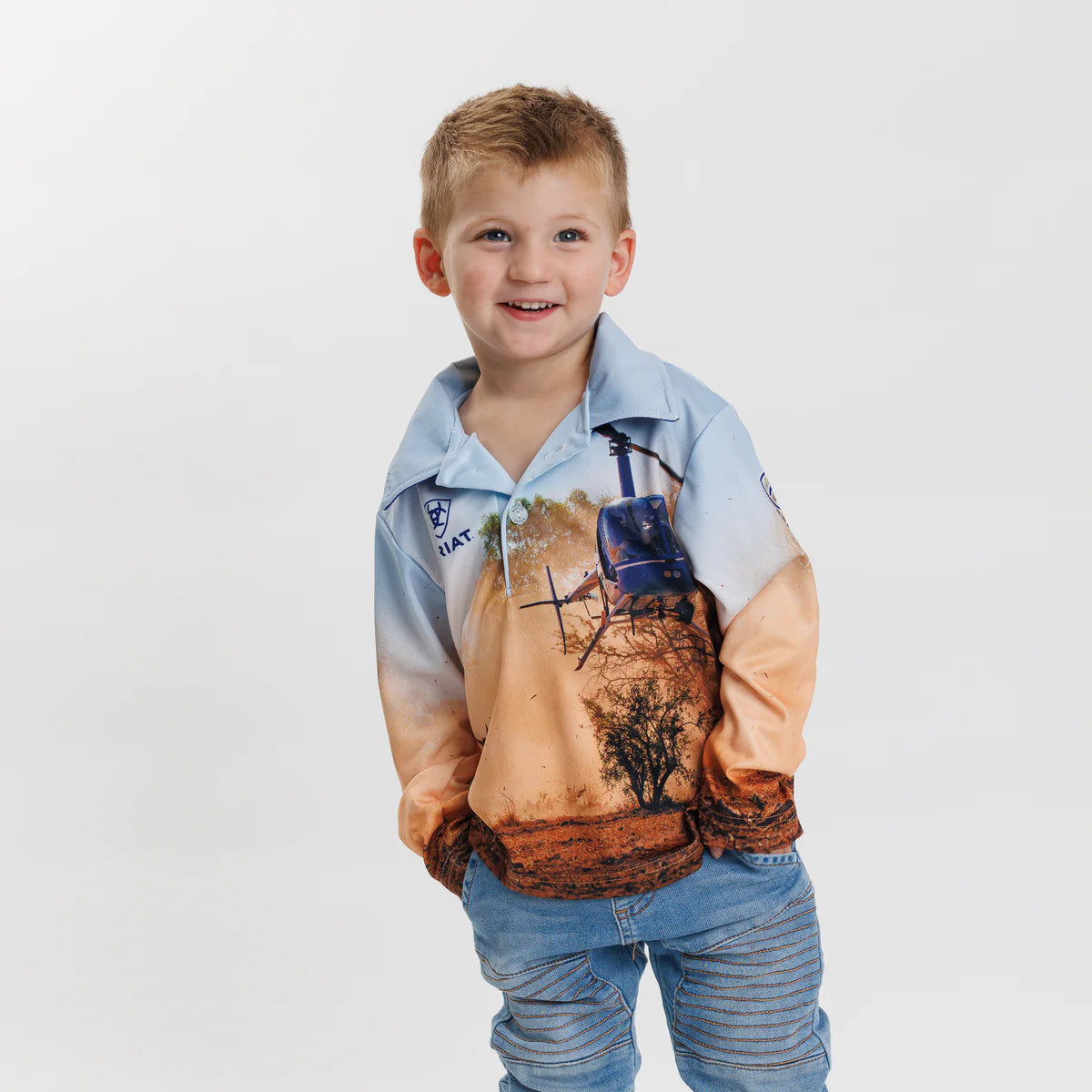 Ariat Kids Fishing Shirt (Helimuster)
