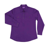Just Country Women's Jahna Long Sleeve Work Shirt - Purple
