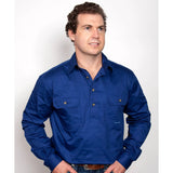 Just Country Men's Cameron Work shirt - Cobalt