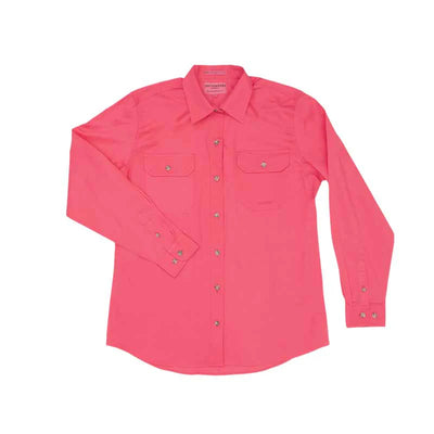 Just Country Womens Brooke Full Button Workshirt (Hot Pink)