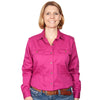 Just Country Womens Brooke Full Button Workshirt (Magenta)