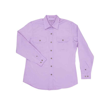 Just Country Womens Brooke Full Button Workshirt (Orchid)