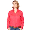 Just Country Womens Brooke Full Button Workshirt (Raspberry)