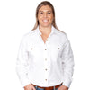 Just Country Womens Brooke Full Button Workshirt (White)