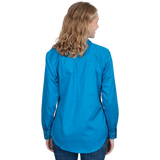 Just Country Women's Jahna Long Sleeve Work Shirt - Blue Jewel