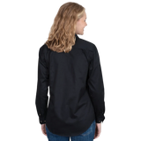 Just Country Women's Jahna Long Sleeve Work Shirt - Black