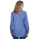 Just Country Women's Jahna Long Sleeve Work Shirt - Blue