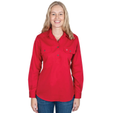 Just Country Women's Jahna Long Sleeve Work Shirt - Chilli