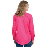 Just Country Women's Jahna Long Sleeve Work Shirt - Hot Pink