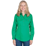 Just Country Women's Jahna Long Sleeve Work Shirt - Ivy Green
