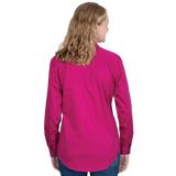 Just Country Women's Jahna Long Sleeve Work Shirt - Magenta