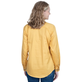 Just Country Women's Jahna Long Sleeve Work Shirt - Mustard