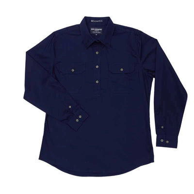 Just Country Womens Jahna Long Sleeve Workshirt (Navy)