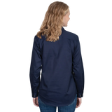 Just Country Women's Jahna Long Sleeve Work Shirt - Navy