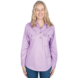 Just Country Women's Jahna Long Sleeve Work Shirt - Orchid