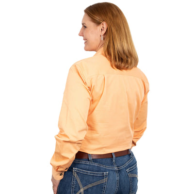 Just Country Womens Jahna Long Sleeve Workshirt (Peach)