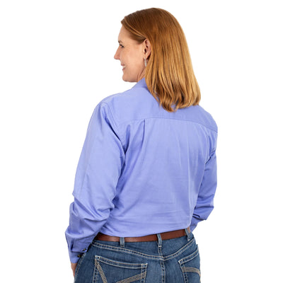 Just Country Womens Jahna Long Sleeve Workshirt (Periwinkle)