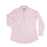 Just Country Women's Jahna Long Sleeve Work Shirt - Pink
