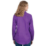 Just Country Women's Jahna Long Sleeve Work Shirt - Purple