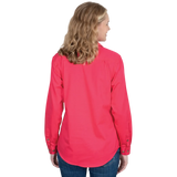 Just Country Women's Jahna Long Sleeve Work Shirt - Raspberry