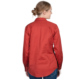 Just Country Women's Jahna Long Sleeve Work Shirt - Rust