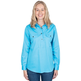 Just Country Women's Jahna Long Sleeve Work Shirt - Sky