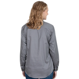 Just Country Women's Jahna Long Sleeve Work Shirt - Steel Grey