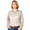 Just Country Womens Jahna Long Sleeve Workshirt (Stone)