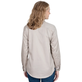Just Country Women's Jahna Long Sleeve Work Shirt - Stone