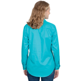 Just Country Women's Jahna Long Sleeve Work Shirt - Turquoise