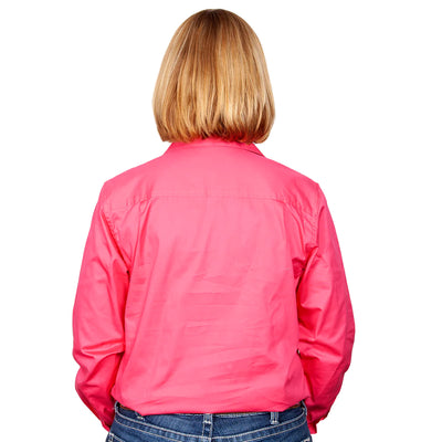 Just Country Womens Jahna Long Sleeve Workshirt (Hot Pink)