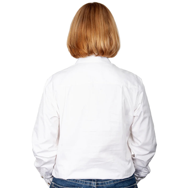 Just Country Womens Jahna Long Sleeve Workshirt (White)
