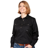 Just Country Women's Jahna Long Sleeve Work Shirt - Black