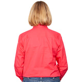 Just Country Women's Jahna Long Sleeve Work Shirt - Raspberry