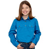 Just Country Girls Kenzie Half Button Long Sleeve Shirt (Blue Jewel)