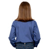 Just Country Girls Kenzie Half Button Long Sleeve Shirt (Blue)